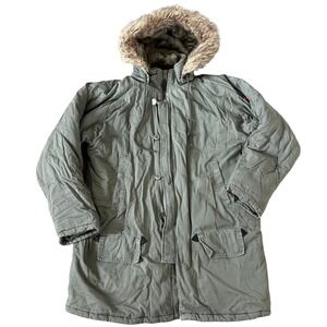 Rothco Vintage Type N-3B Extreme Cold Weather Parka Sz Large Green